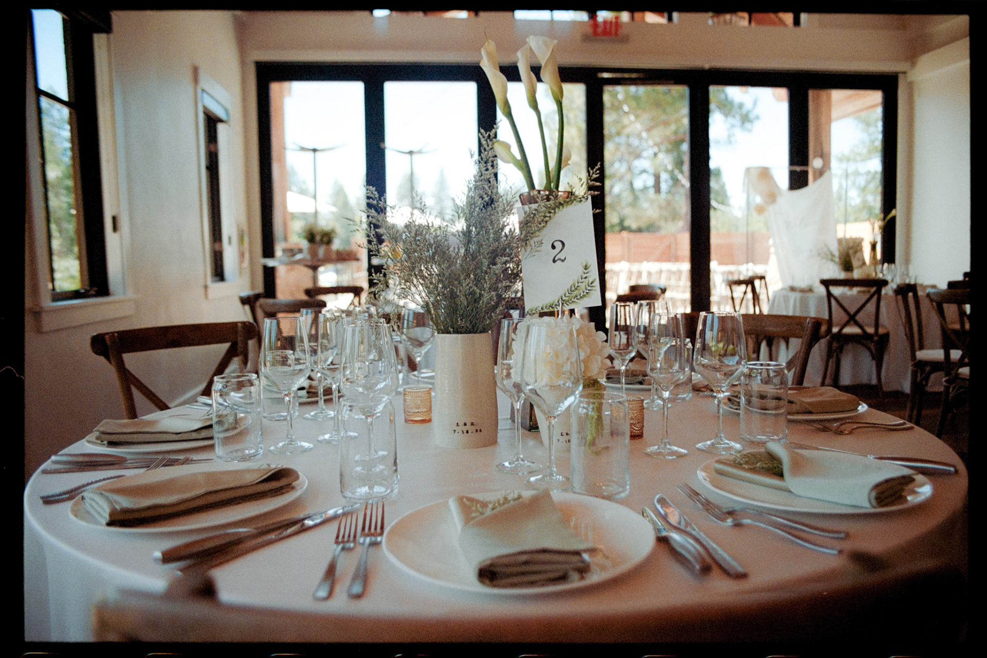 A Julie Vino wedding gown and morning preparations photographed on film in Truckee.