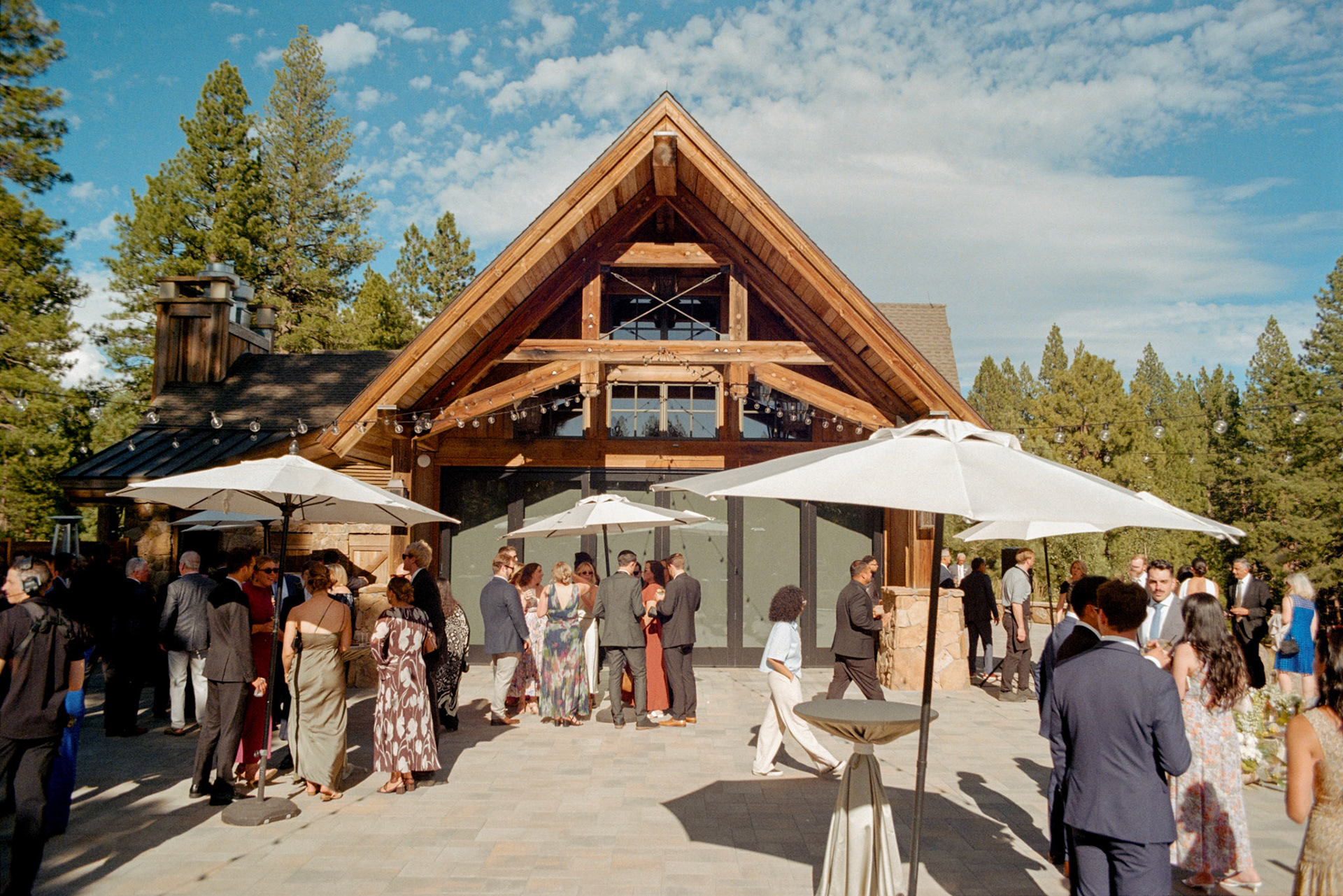 Dinner, toasts, and dancing beneath the timber beams of The Timbers at Old Greenwood.