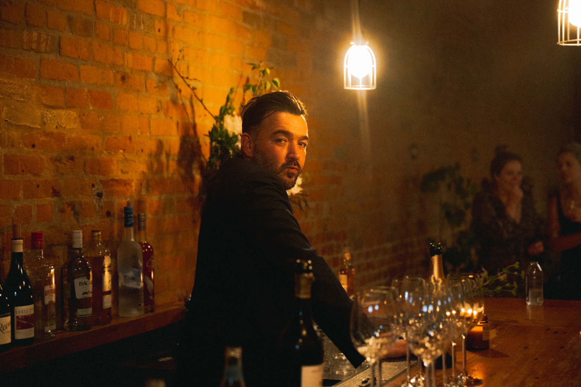 Bride and groom celebrate their marriage with an elegant reception in wine country