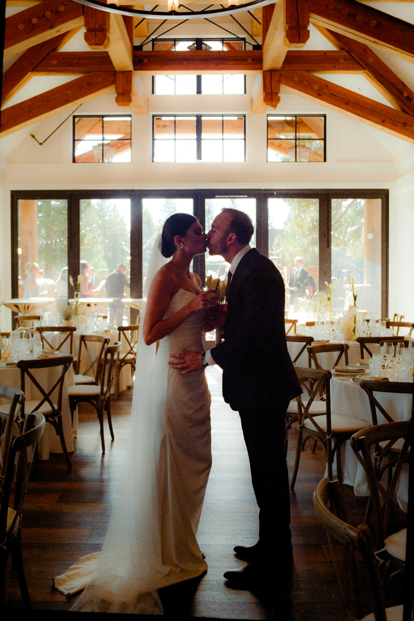 Dinner, toasts, and dancing beneath the timber beams of The Timbers at Old Greenwood.