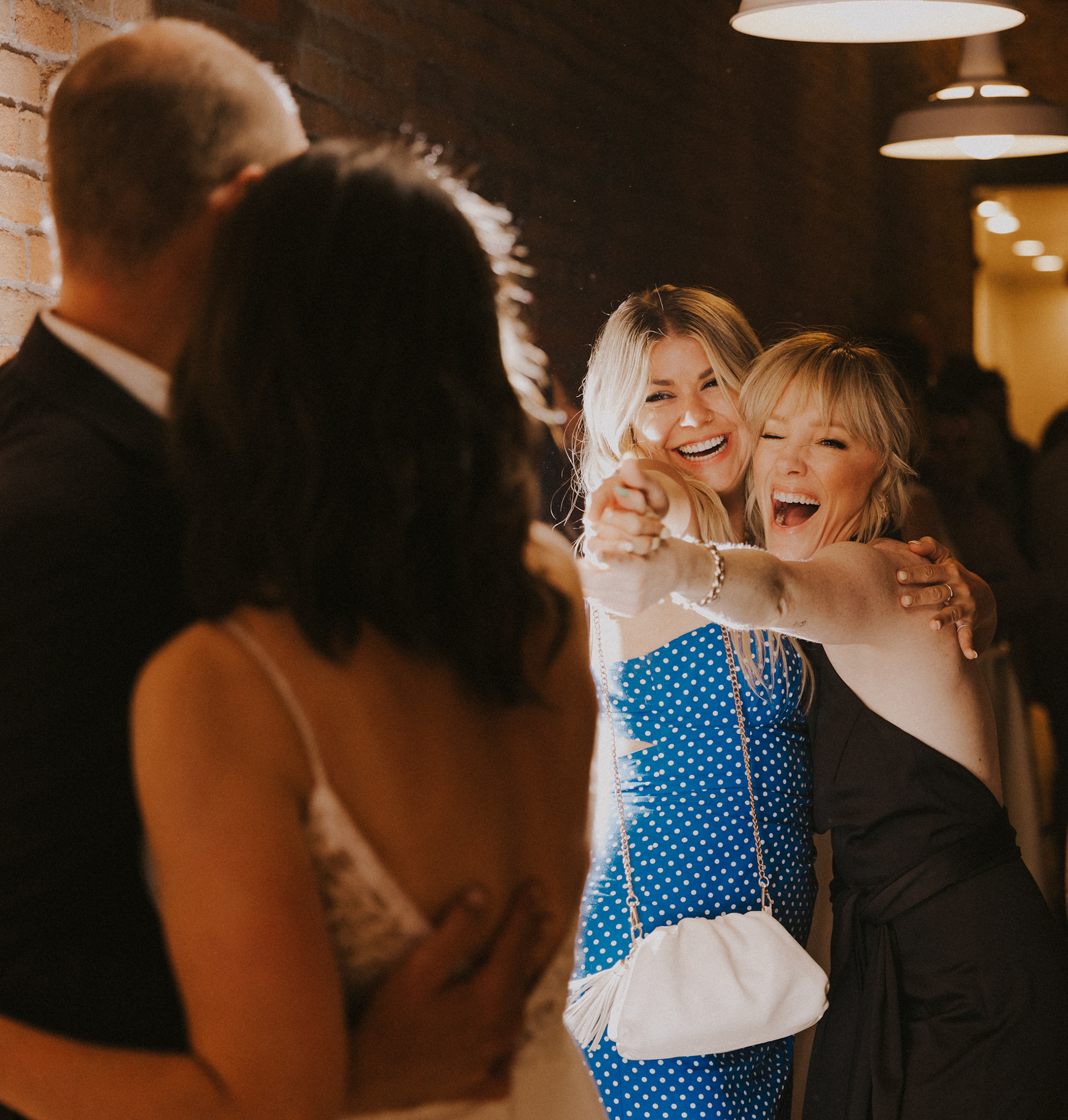 Bride and groom celebrate their marriage with an elegant reception in wine country