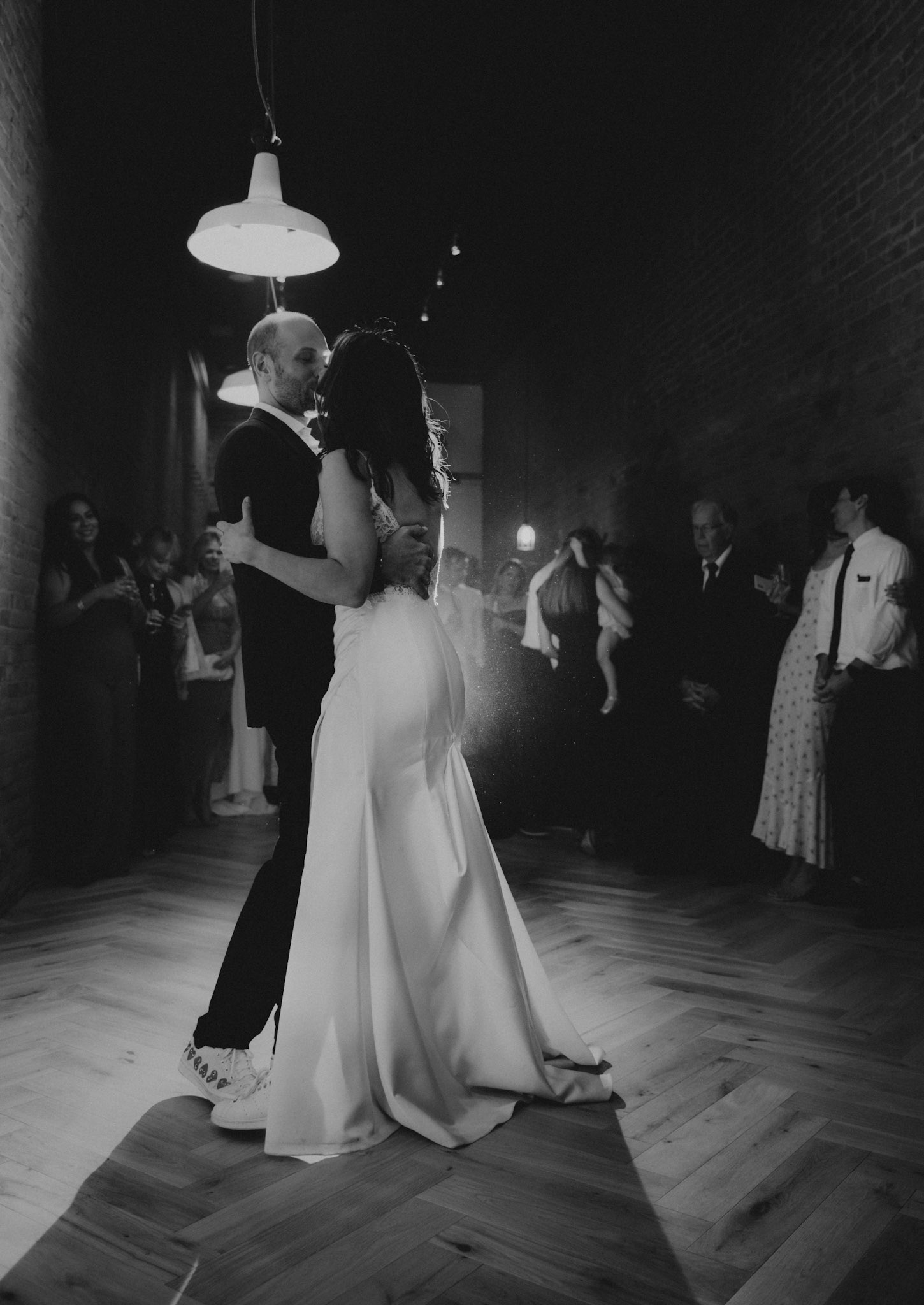 Bride and groom celebrate their marriage with an elegant reception in wine country