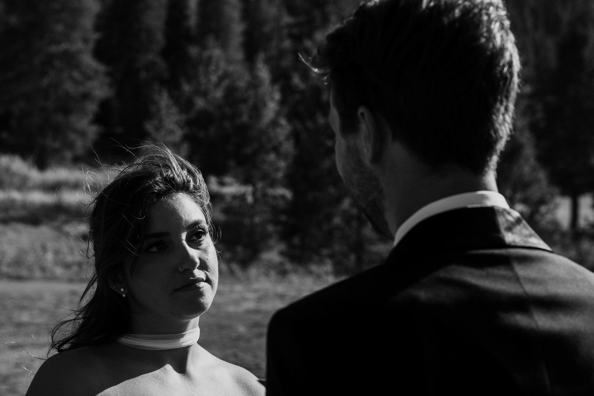 An outdoor mountain wedding ceremony at Everline Resort in Olympic Valley.