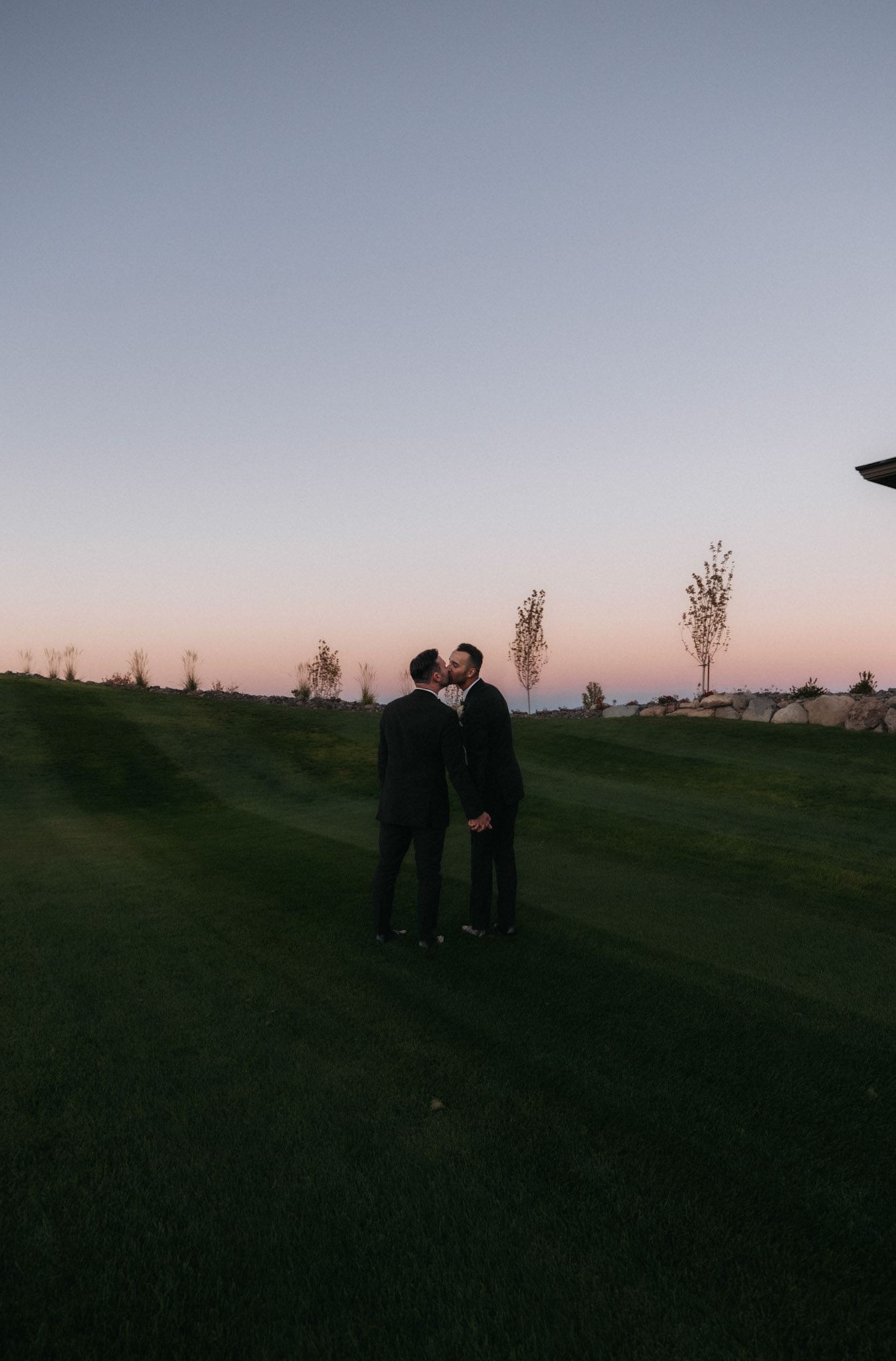 Bret and Derek photographed around The Club at ArrowCreek with the Sierra Nevada in the distance.