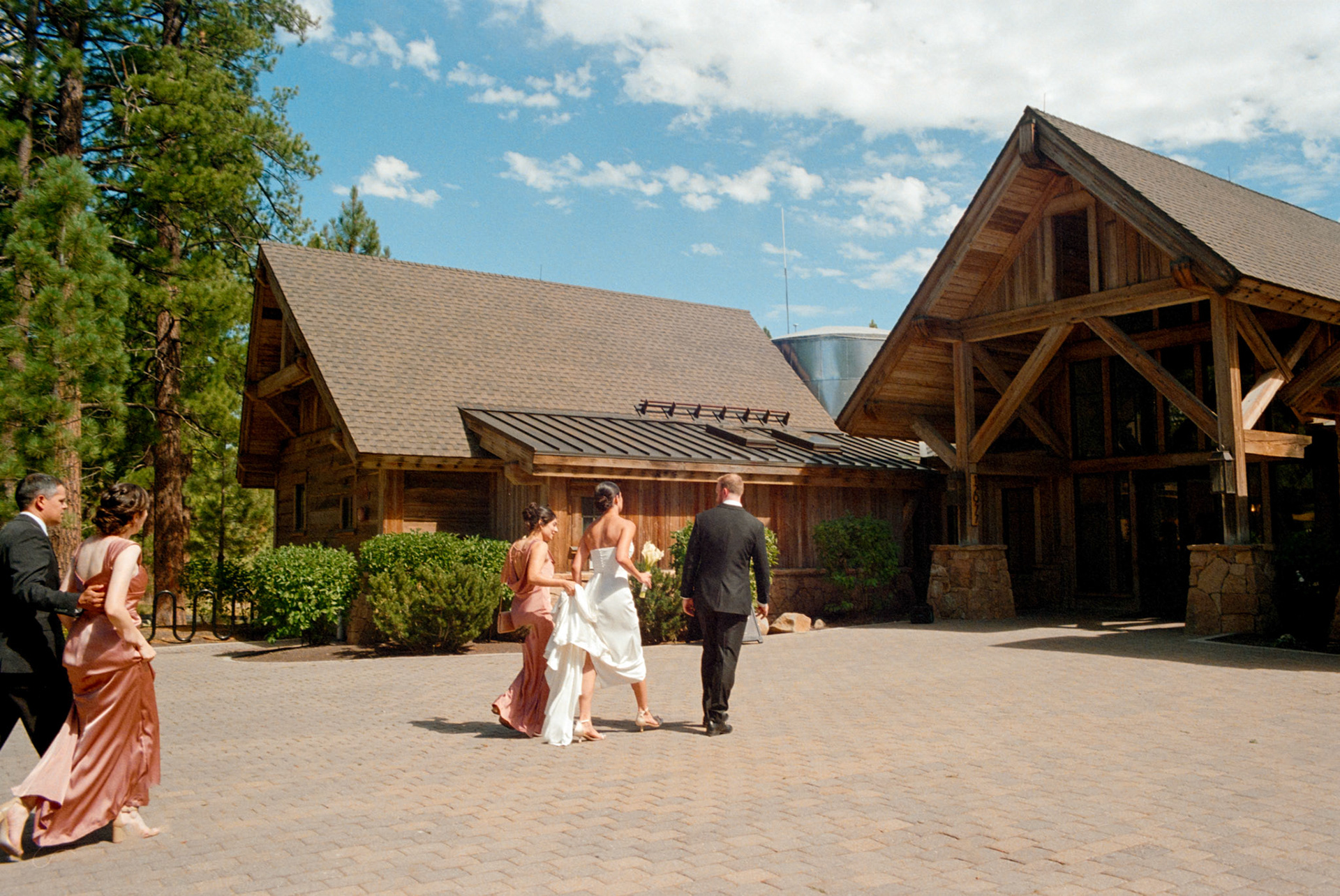 A Julie Vino wedding gown and morning preparations photographed on film in Truckee.