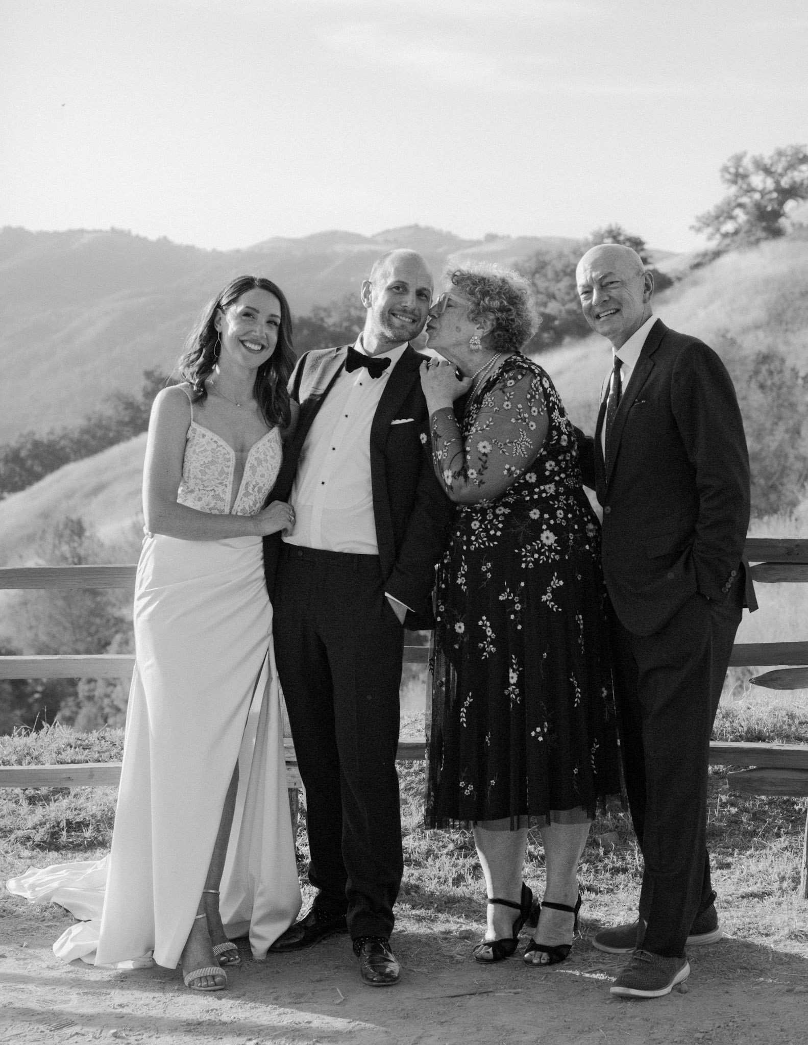 Bride and Groom get married overlooking Lake Sonoma in wine country