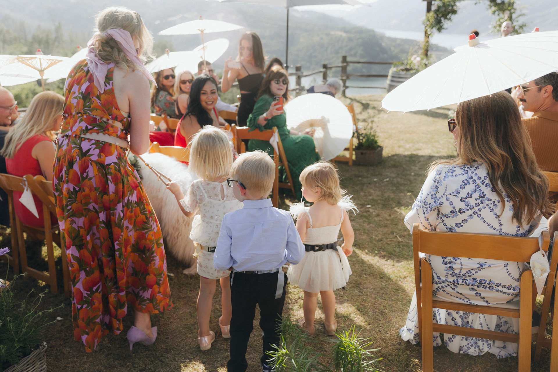 Bride and Groom get married overlooking Lake Sonoma in wine country