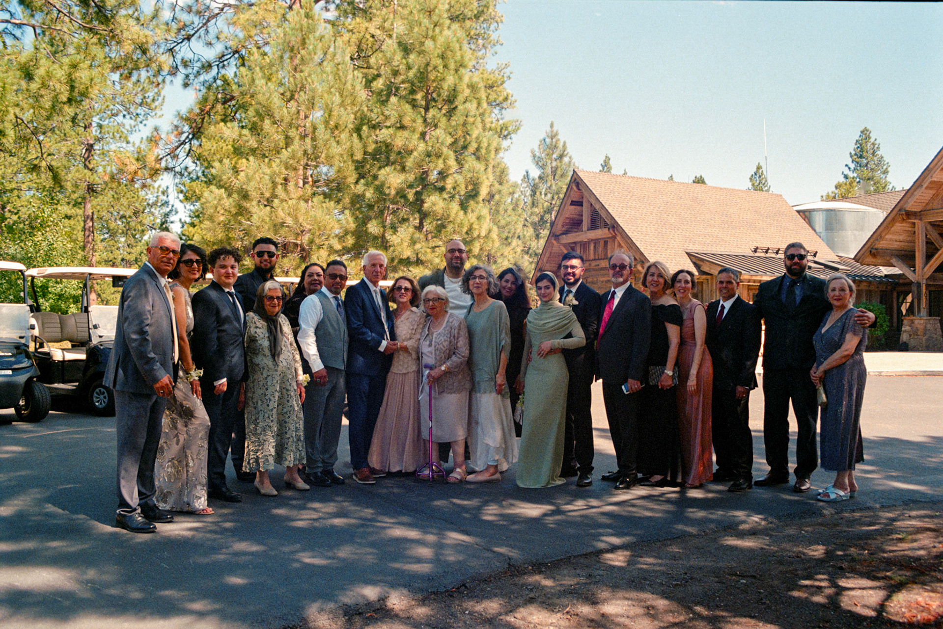 A Julie Vino wedding gown and morning preparations photographed on film in Truckee.