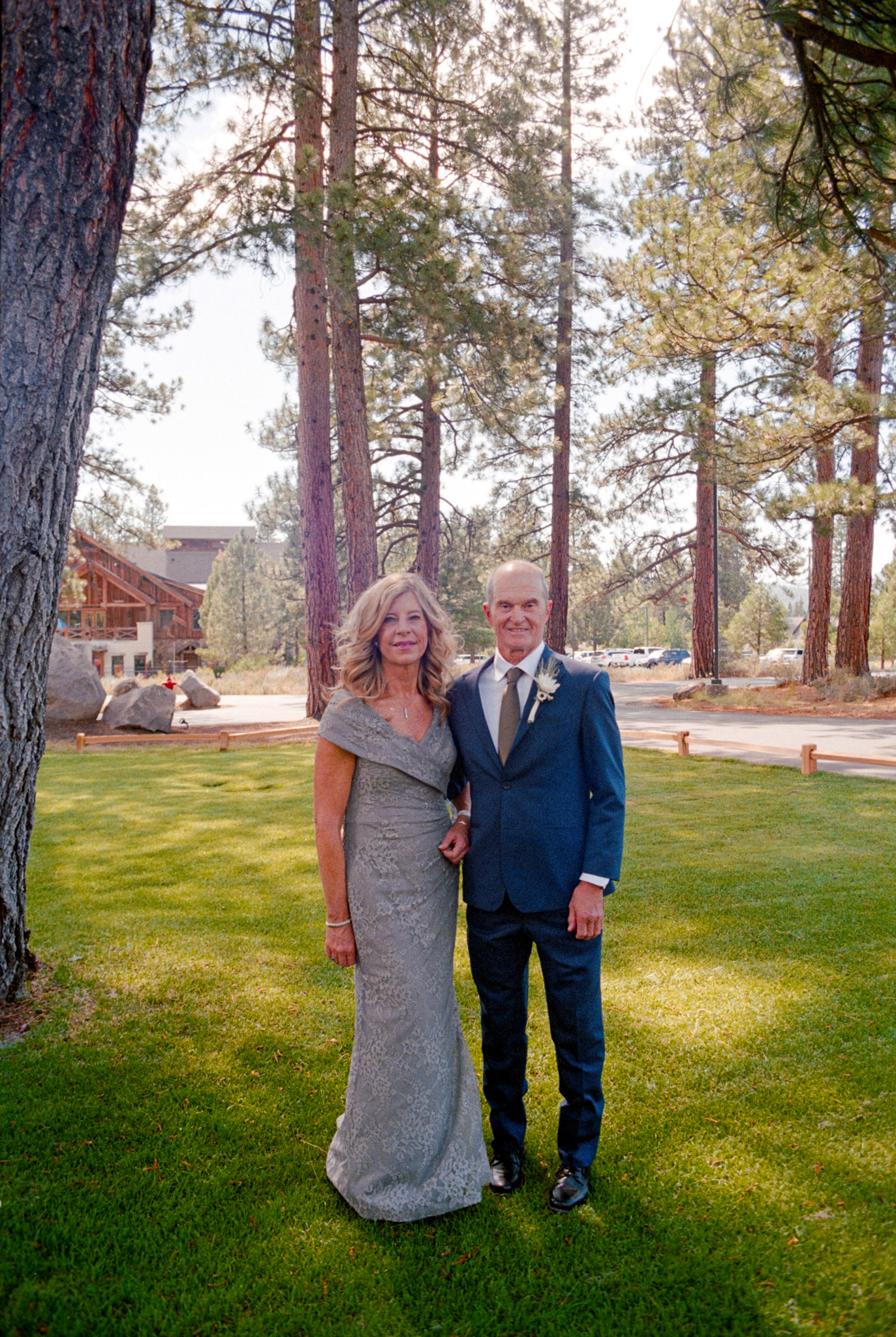 A Julie Vino wedding gown and morning preparations photographed on film in Truckee.