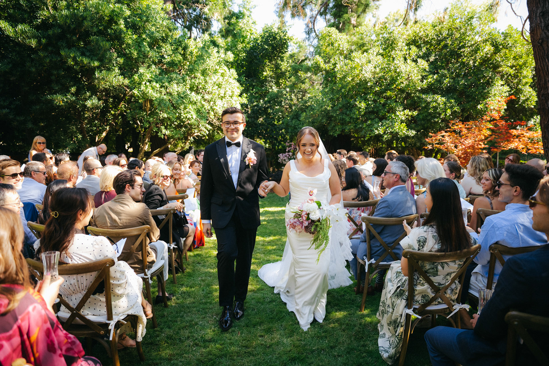 Sophia and Miles celebrated their wedding at her family’s private estate in Northern California. Photographed by Kelly Sharp on film and digital.