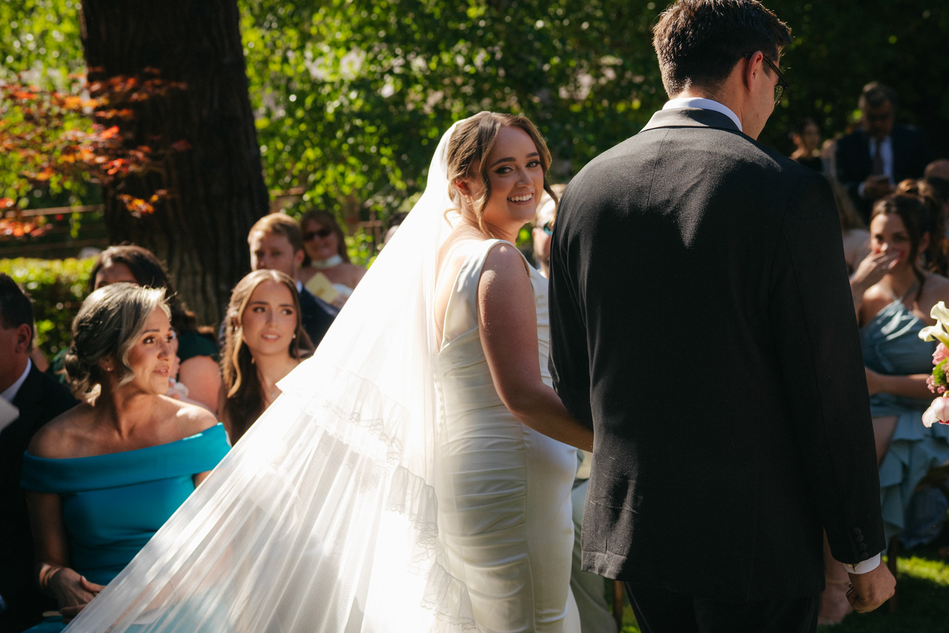 Sophia and Miles celebrated their wedding at her family’s private estate in Northern California. Photographed by Kelly Sharp on film and digital.