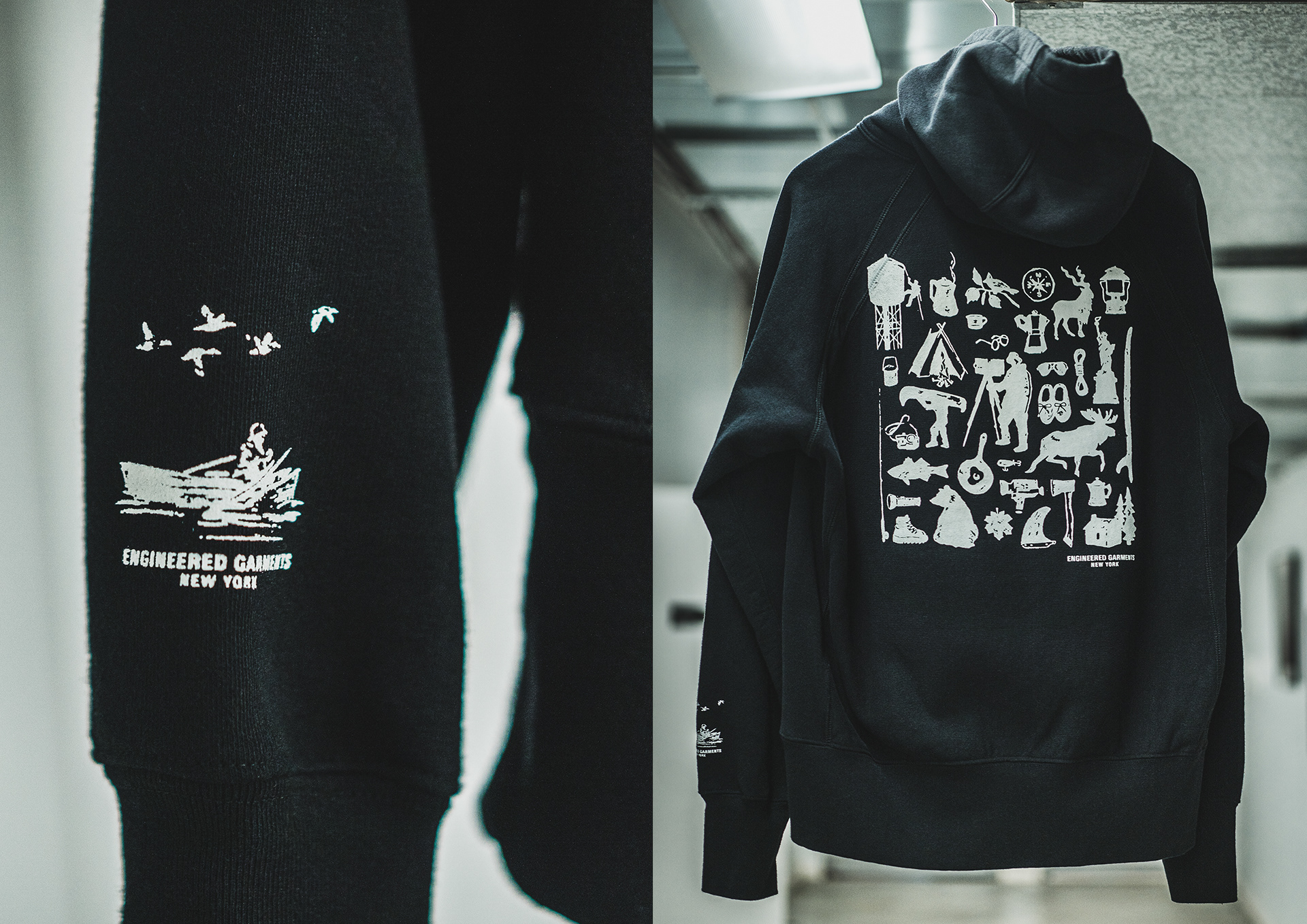 Manabu Gaku Inada. GAKU x ENGINEERED GARMENTS FW2023:Art Print. Hoodie