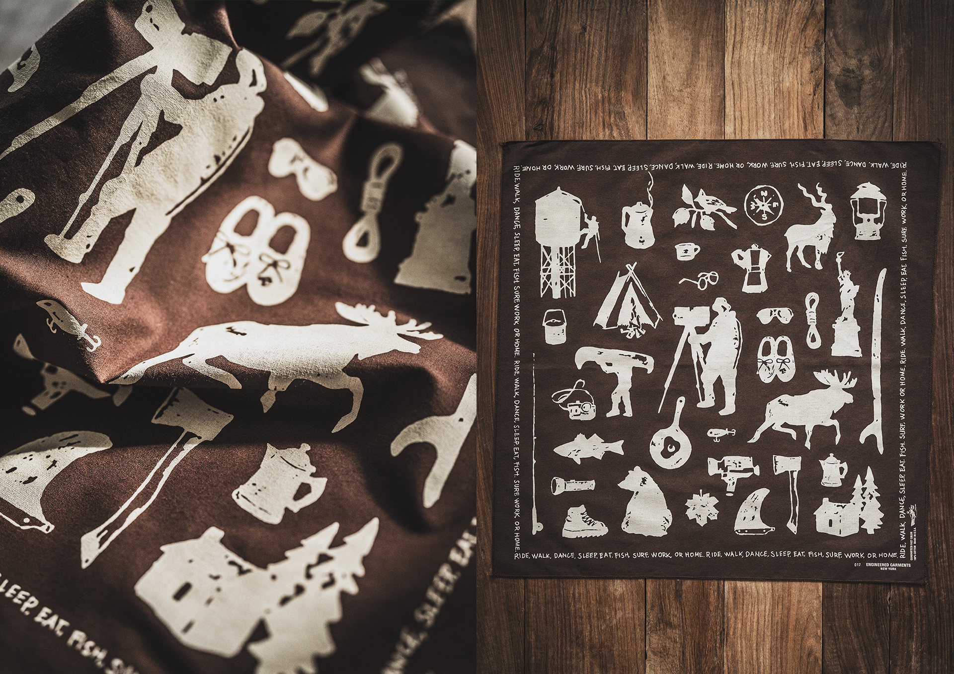 Manabu Gaku Inada. GAKU x ENGINEERED GARMENTS FW2023: Bandana Print