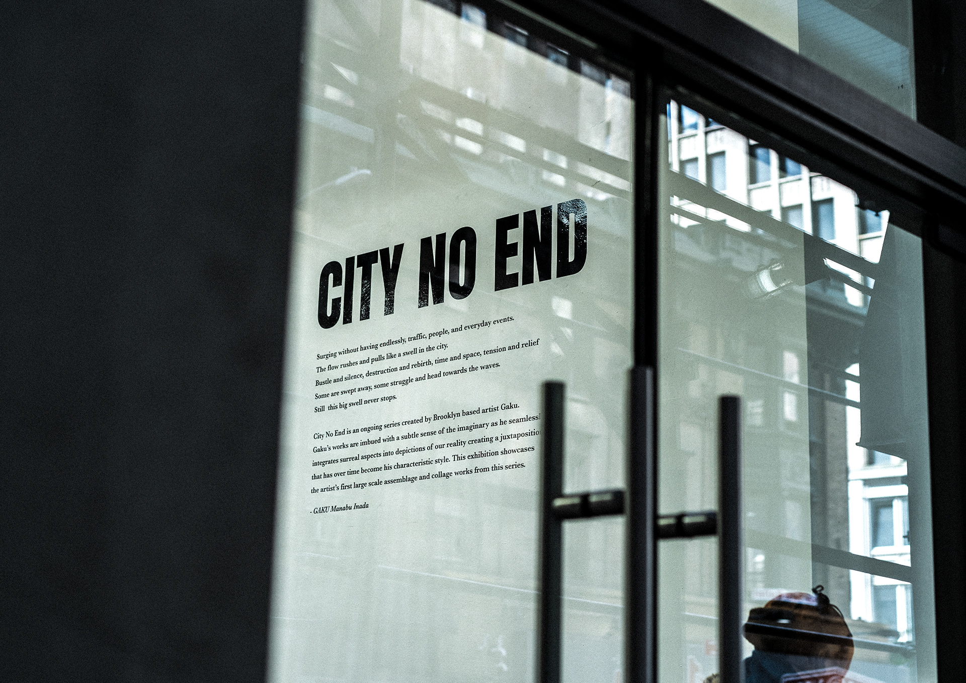 City No End is an ongoing series created by Brooklyn-based artist Gaku. Gaku’s works are imbued with a subtle sense of the imaginary as he seamlessly integrates surreal aspects into depictions of our reality, creating a juxtaposition that has, over time, become his characteristic style. This exhibition showcases the artist’s first large-scale assemblage and collage works from this series.