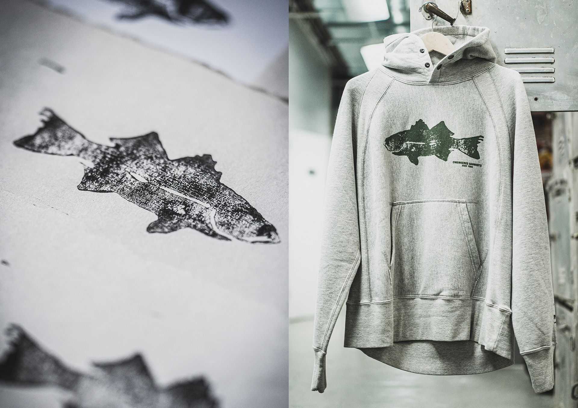 Manabu Gaku Inada. GAKU x ENGINEERED GARMENTS FW2023:Art Print. Hoodie