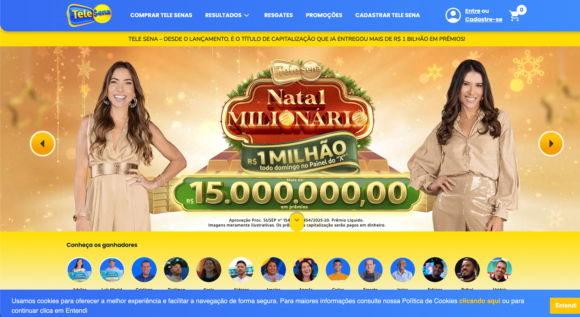 Patricia e Rebeca Abravanel na home page da campanha (Fotos: Gabriel Cardoso)