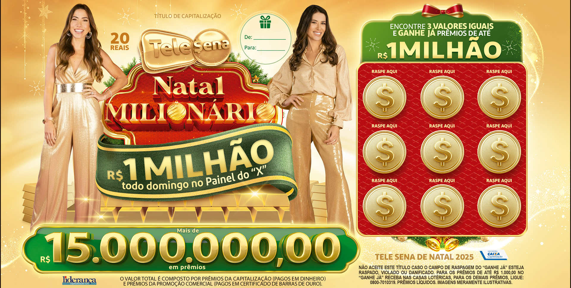 Patricia e Rebeca Abravanel no arte da cartela da campanha (Fotos: Gabriel Cardoso)