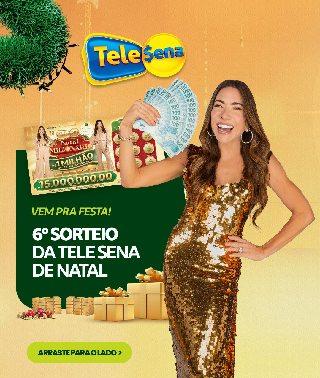 Patricia Abravanel na arte de divulgação da campanha (Fotos: Gabriel Cardoso)