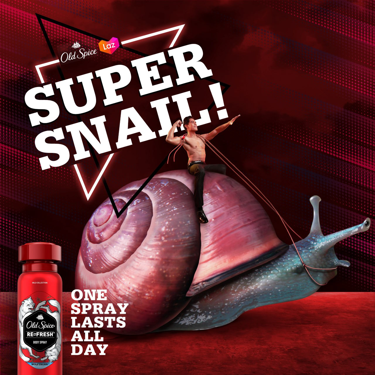 CAPTION: It’s not a typo. But we wanted to let you know that it’s snail month (maybe) which means, you should go out and greet snails you might see on the road. If you take long, don’t forget to use Old Spice—one spray lasts all day!