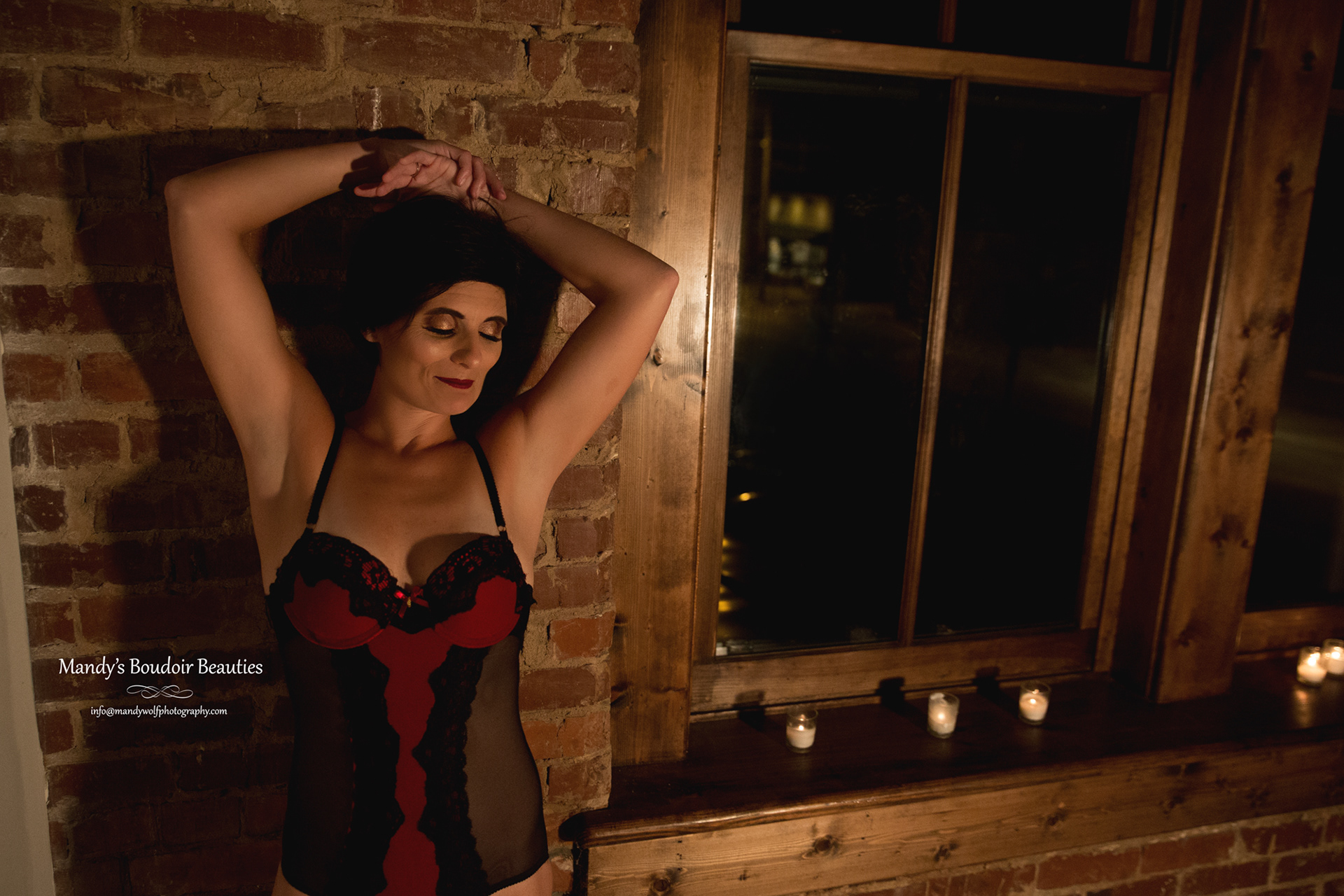 sometimes all you need are some candles and a red velvet body suit. Mandy's Boudoir Beauties | Chattanooga, TN
