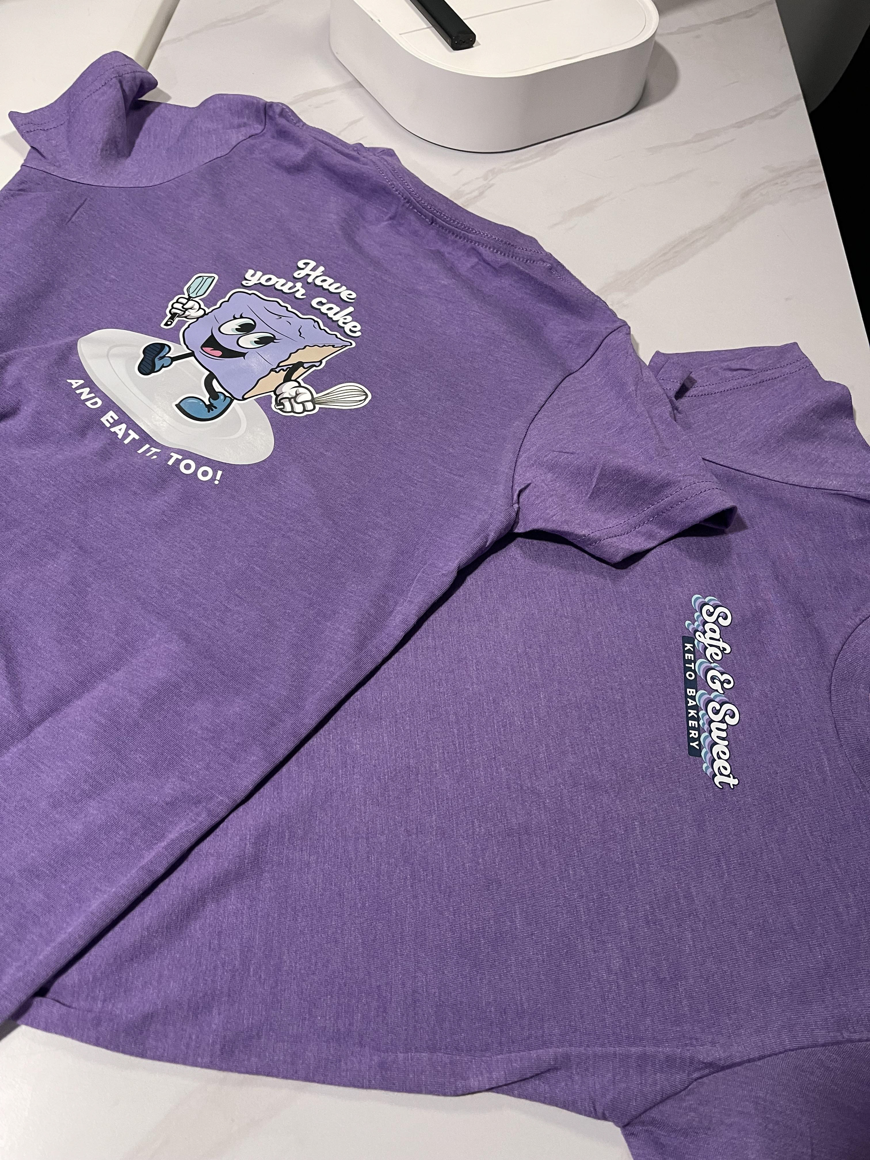 Safe & Sweet purple shirts