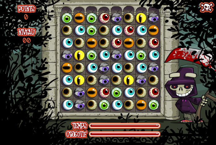 Jeu d'Halloween "à la" CandyCrush / client : Teletoon