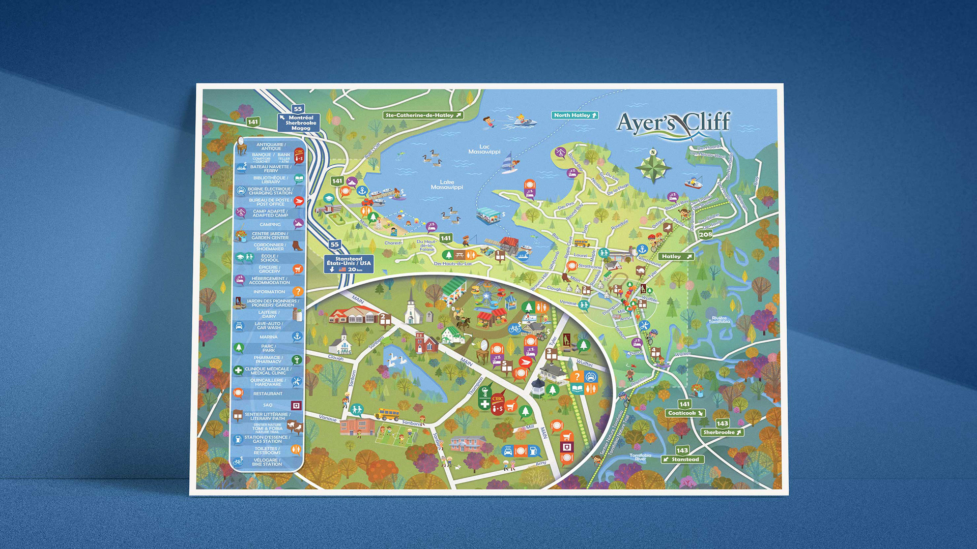 carte touristique illustrée / illustrated touristic map