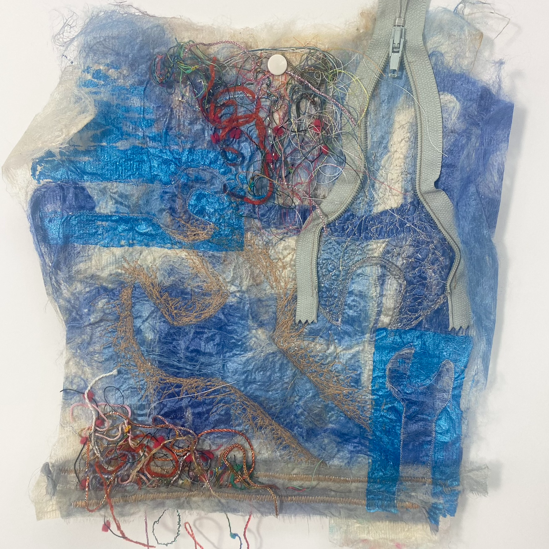 Handmade paper and appliqué