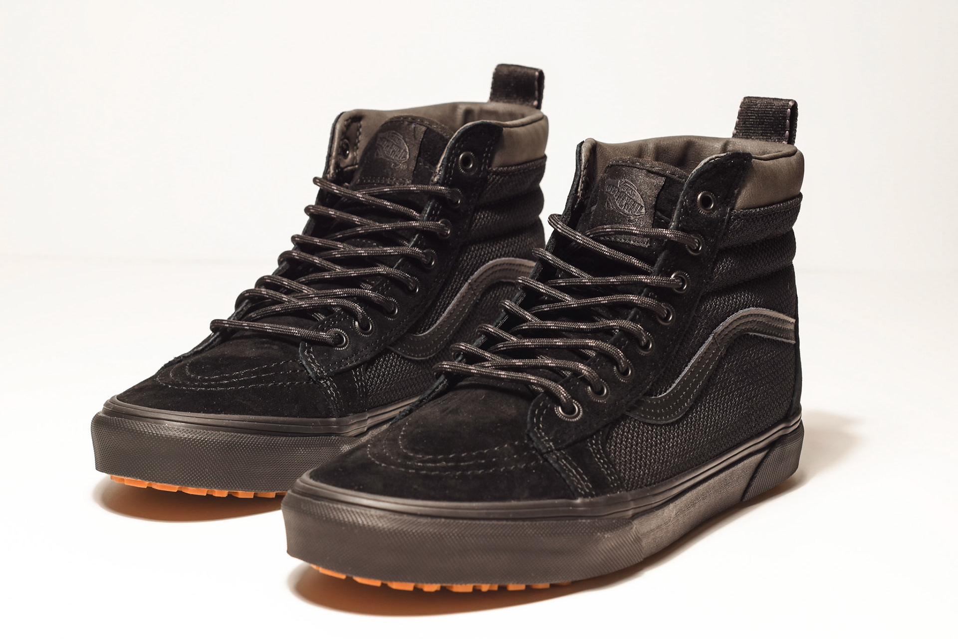 black vans sk8-hi mate weatherized