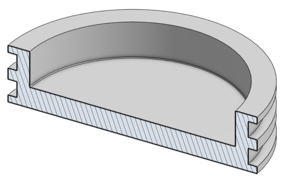 Forward Closure Onshape Model (Cross-section View)