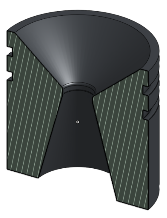 Nozzle Onshape Model (Cross-section View)
