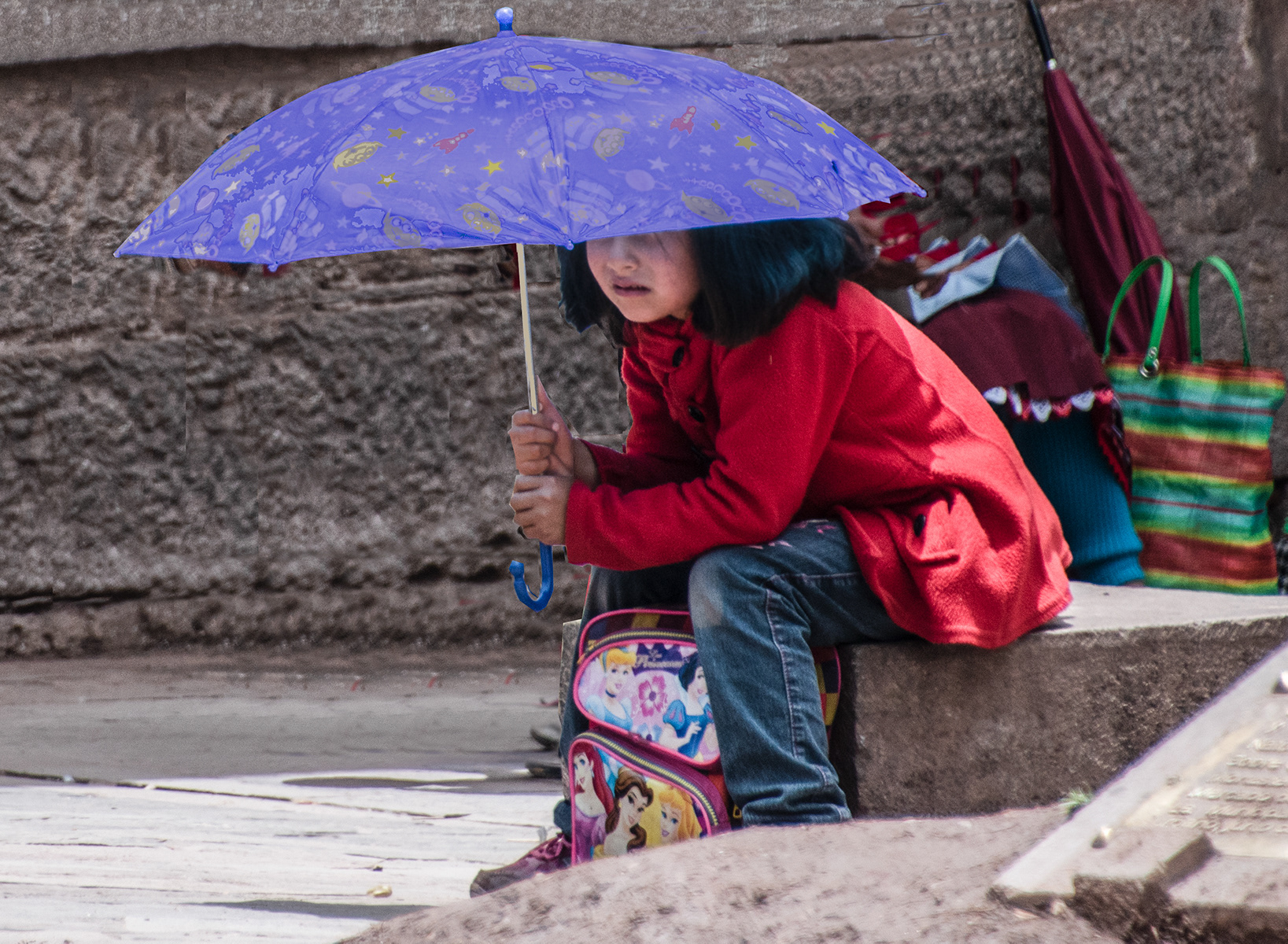 I'm safe under my umbrella