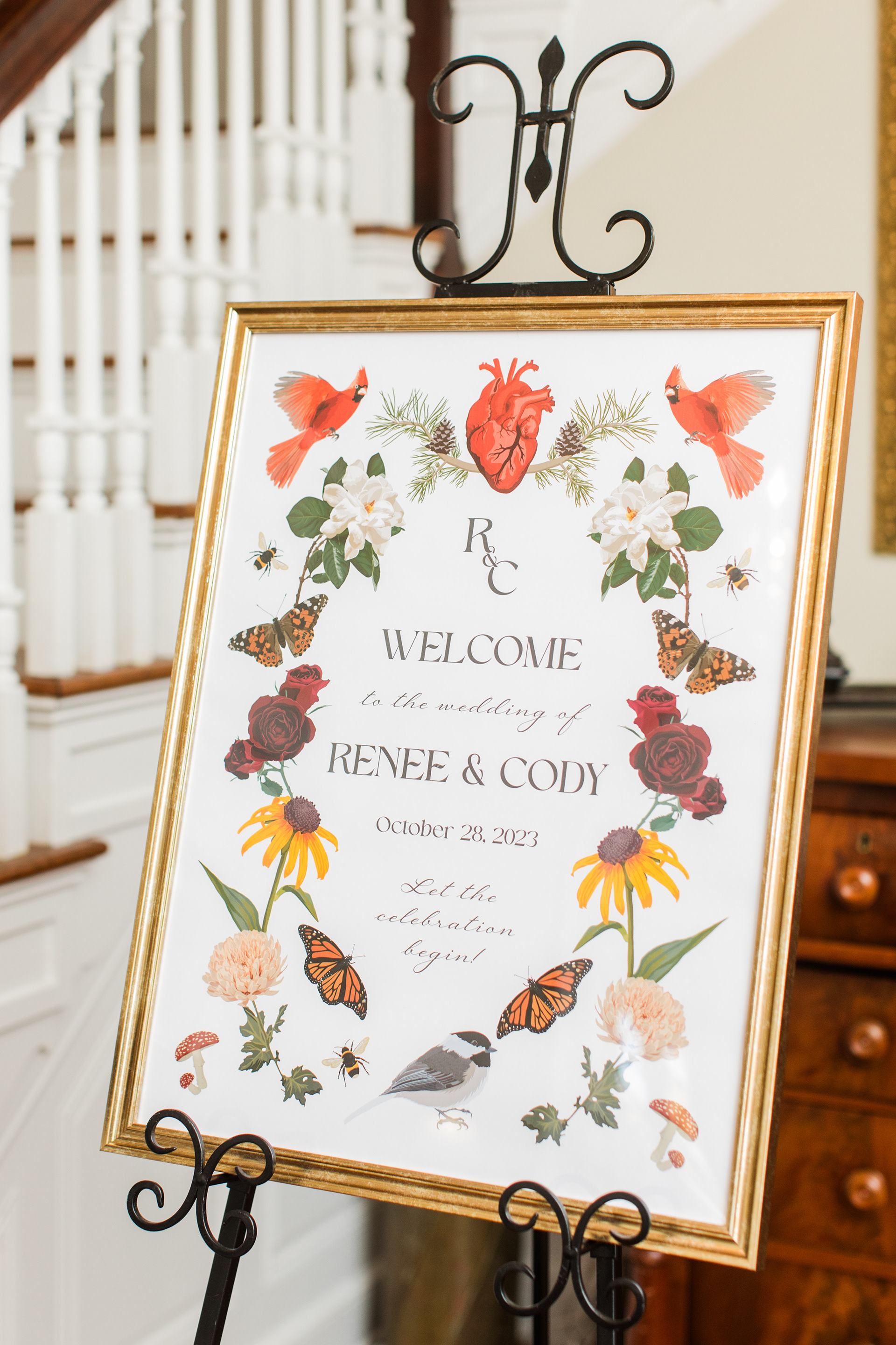 Wedding welcome sign.
