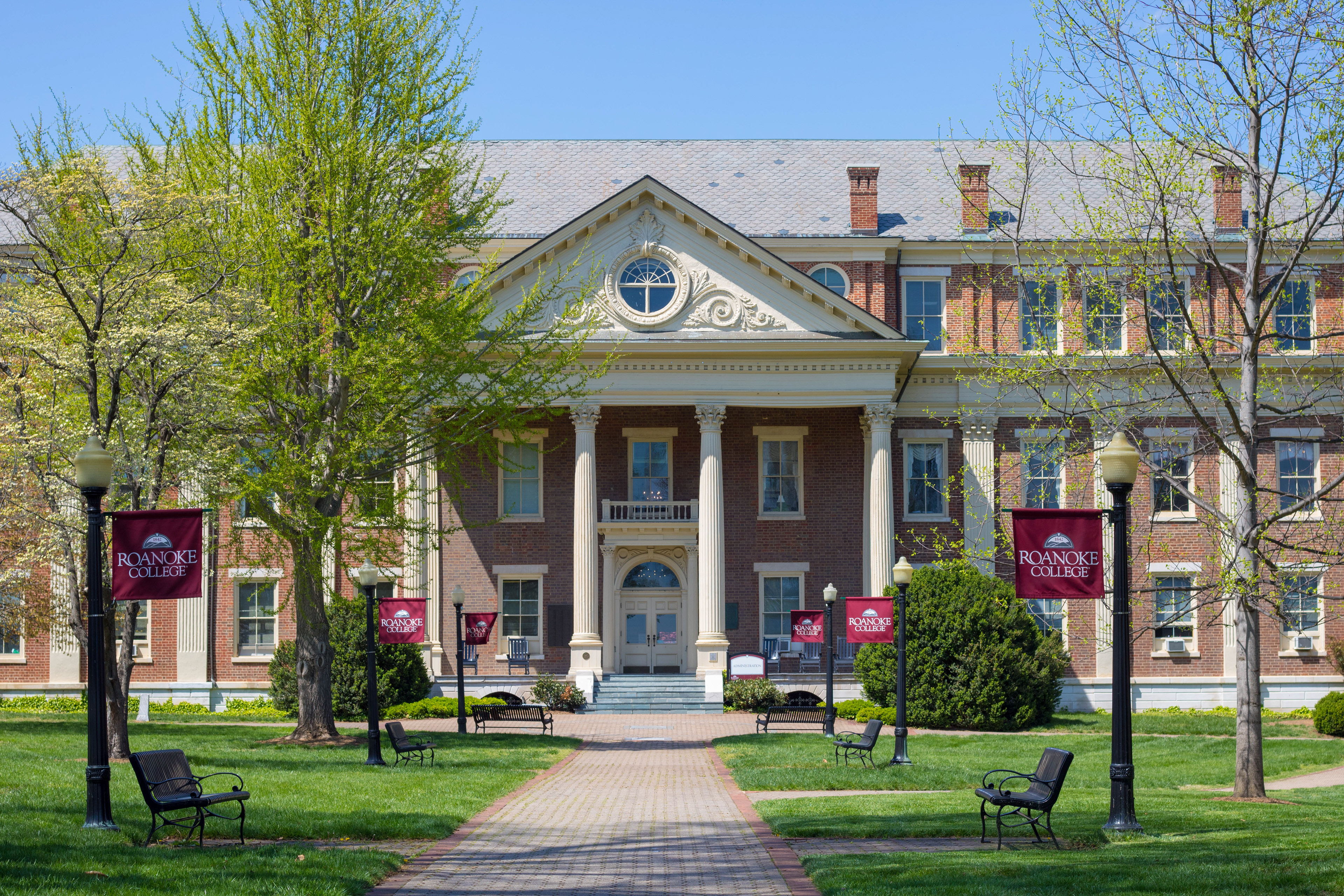 The Roanoke College Administration Building in 2018.