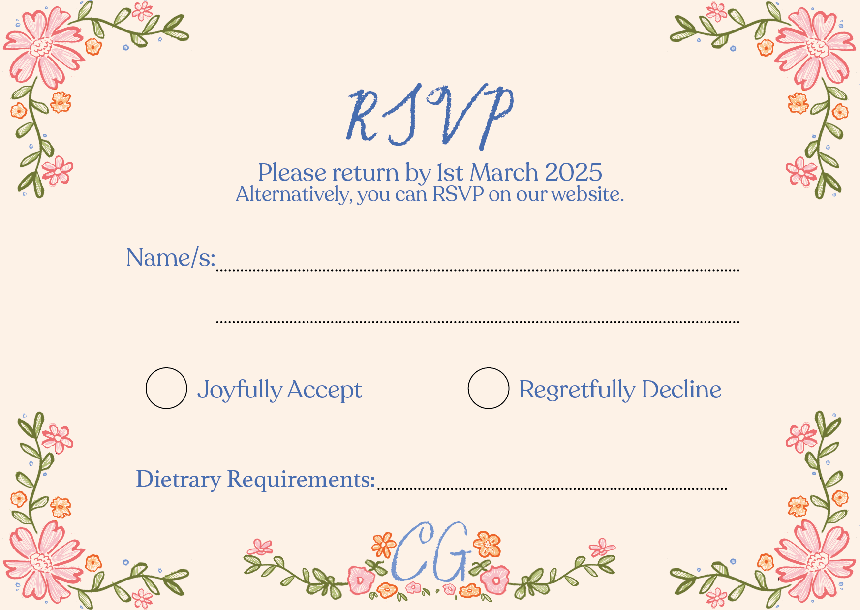 RSVP Card