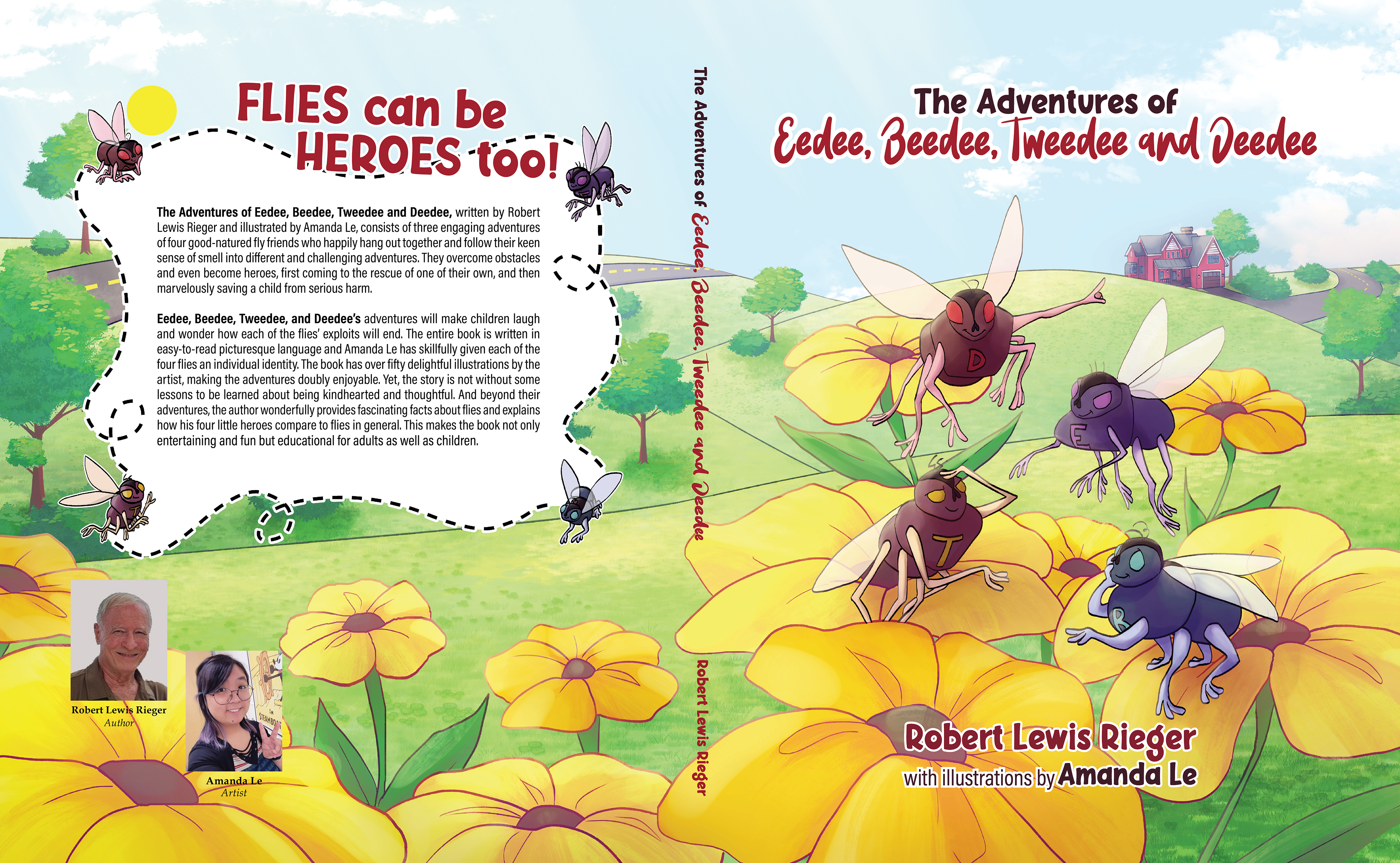 "Adventures of Eedee, Beedee, Tweedee, and Deedee" by Robert Lewis Rieger, Illustrated by Amanda Le  (2025) Formatted and Illustrated.