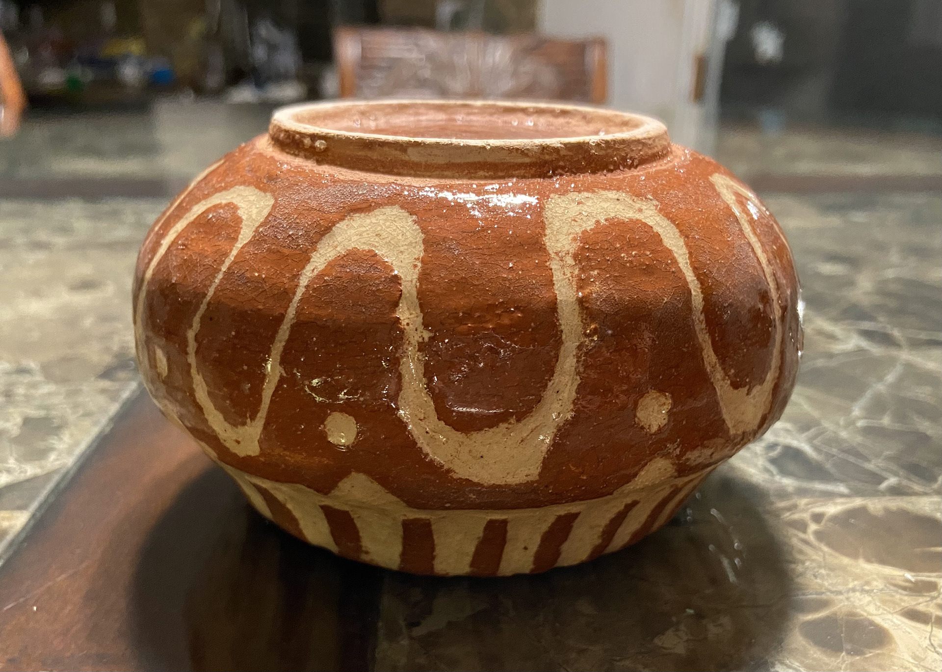 Red slip Carving