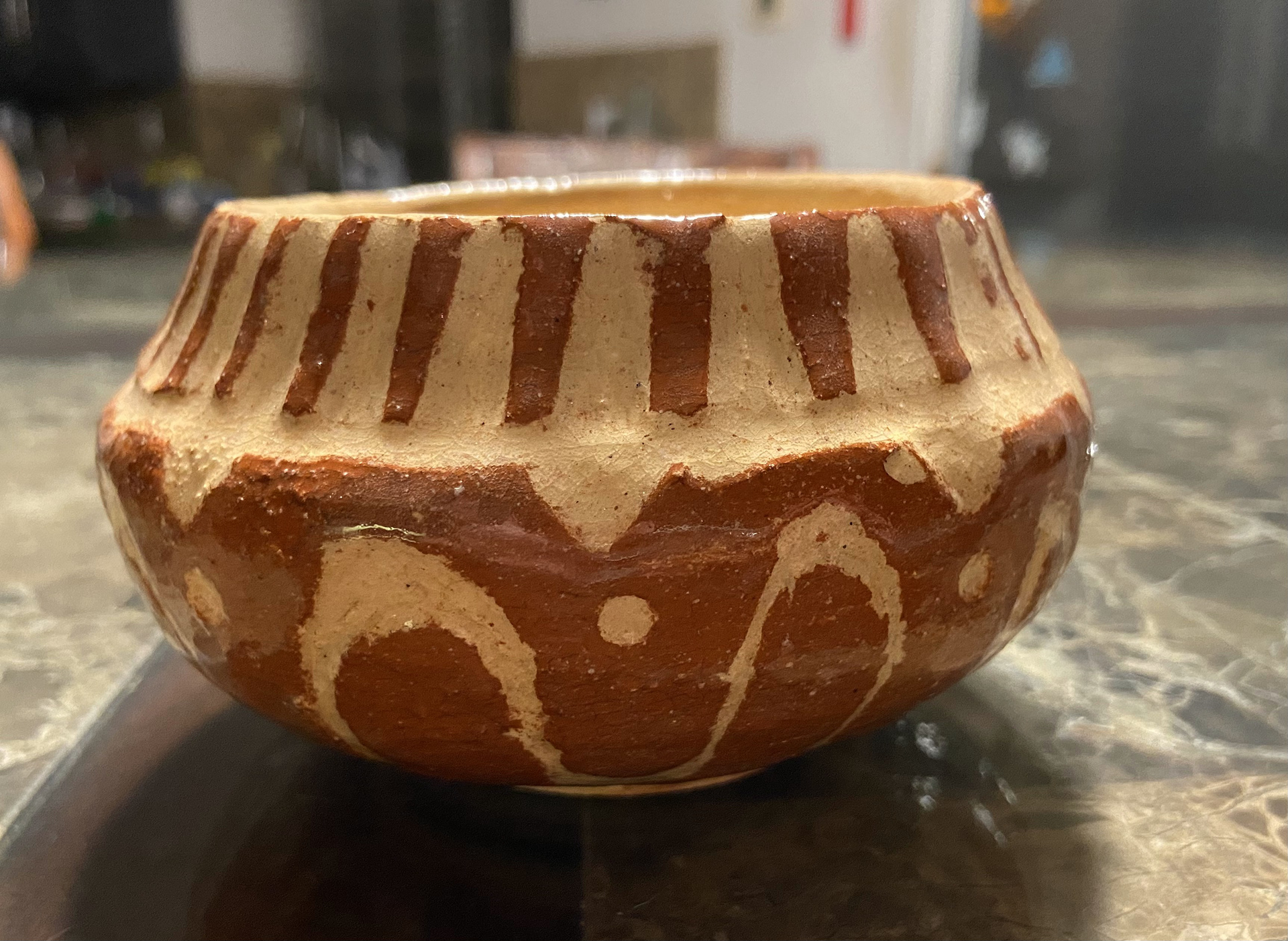 Red slip Carving