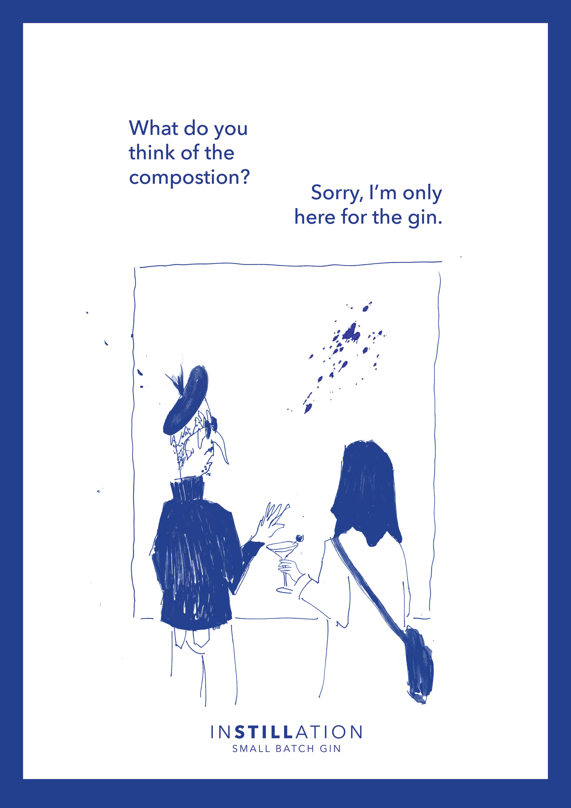 Here for the gin poster