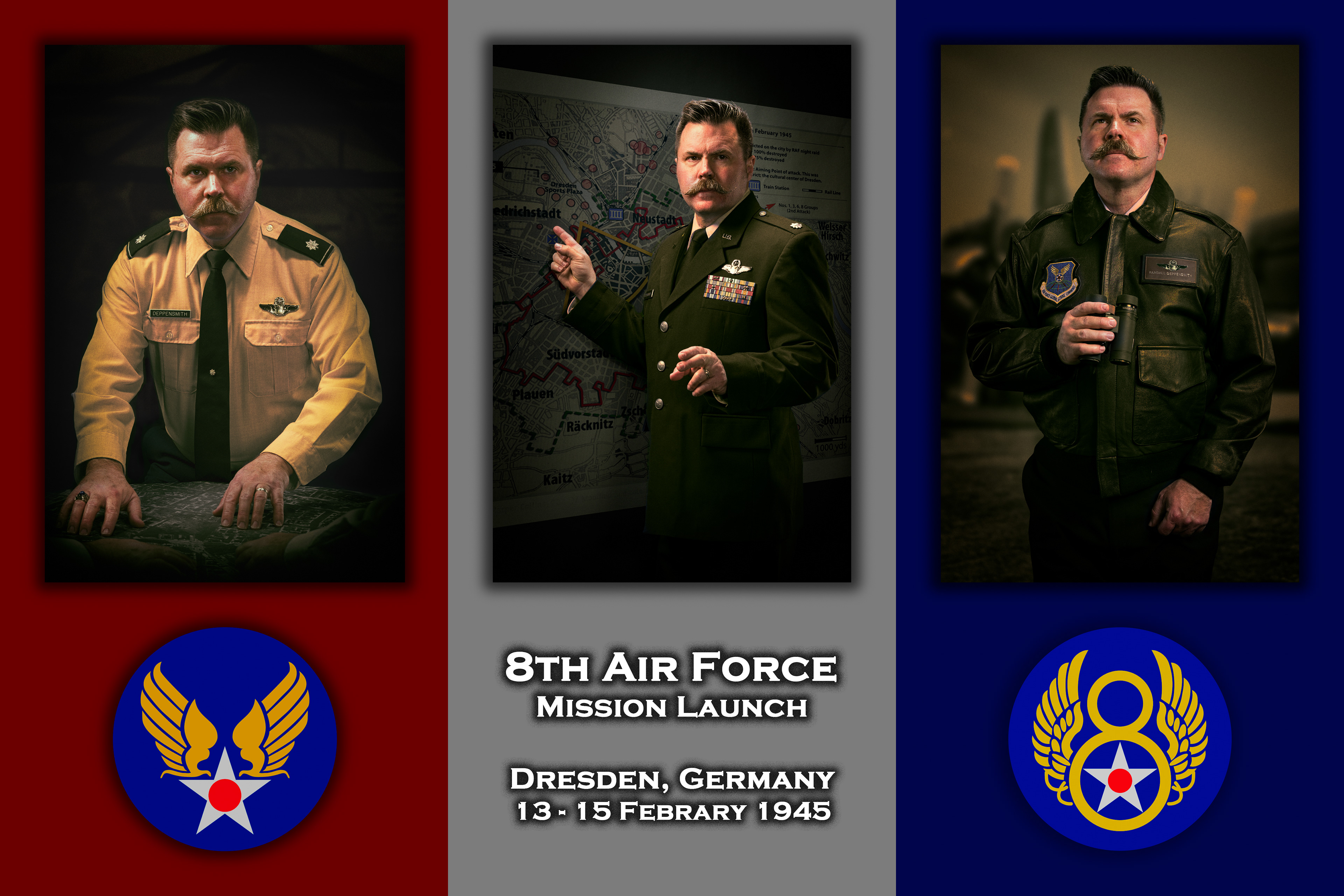 Edits with backgrounds and colors to match WWII period