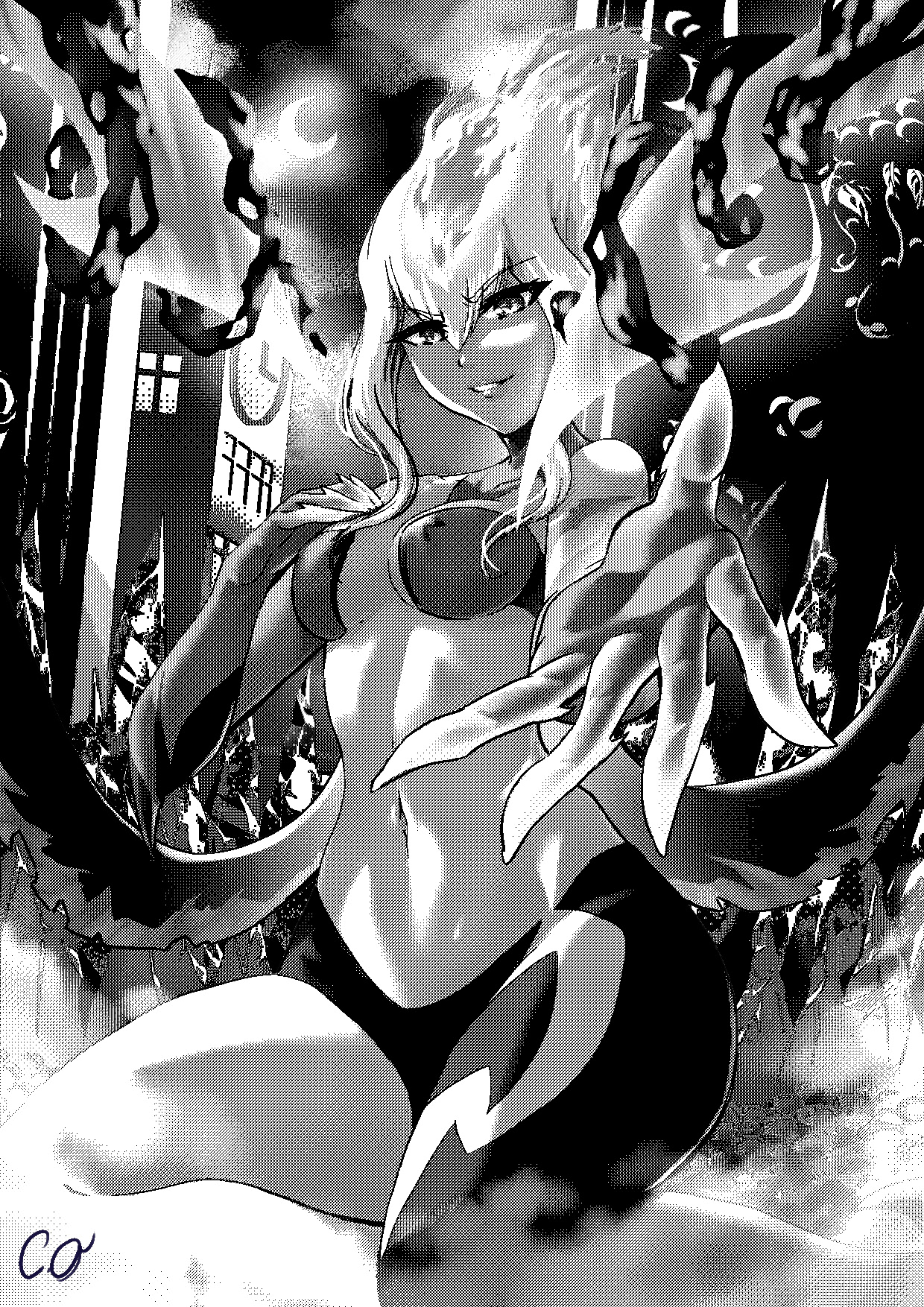 League of Legends(Evelynn) Fanart Black&White