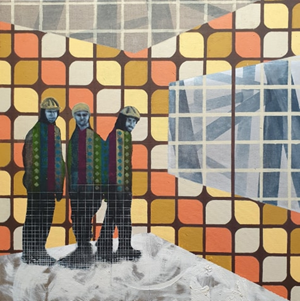 The Hot Work Permit mixed media on linen