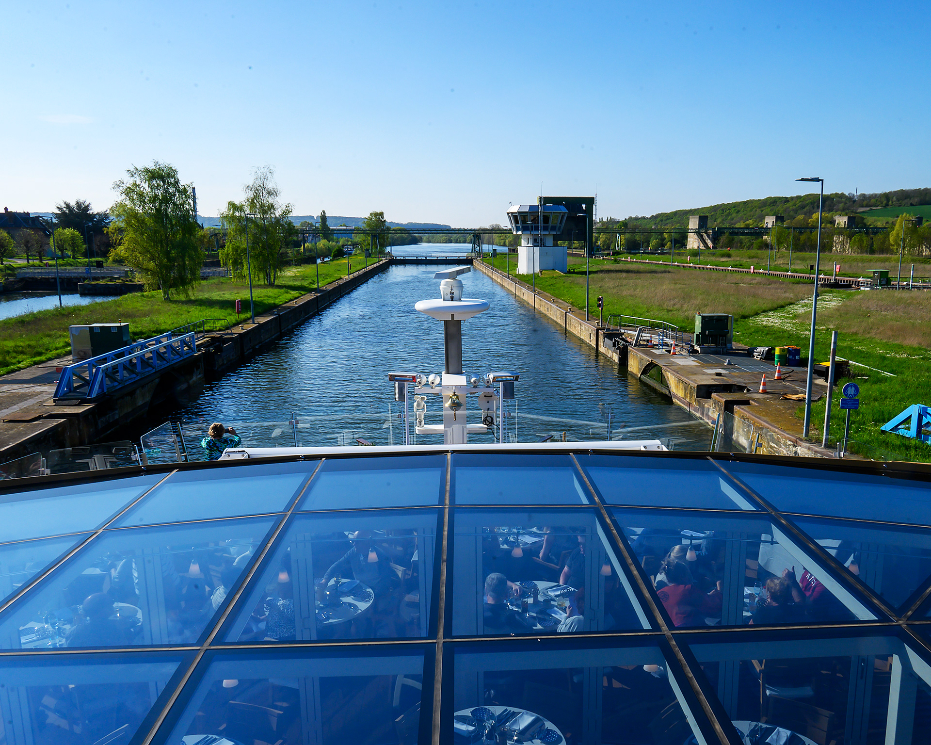 Cruise Ship Entering a Lock