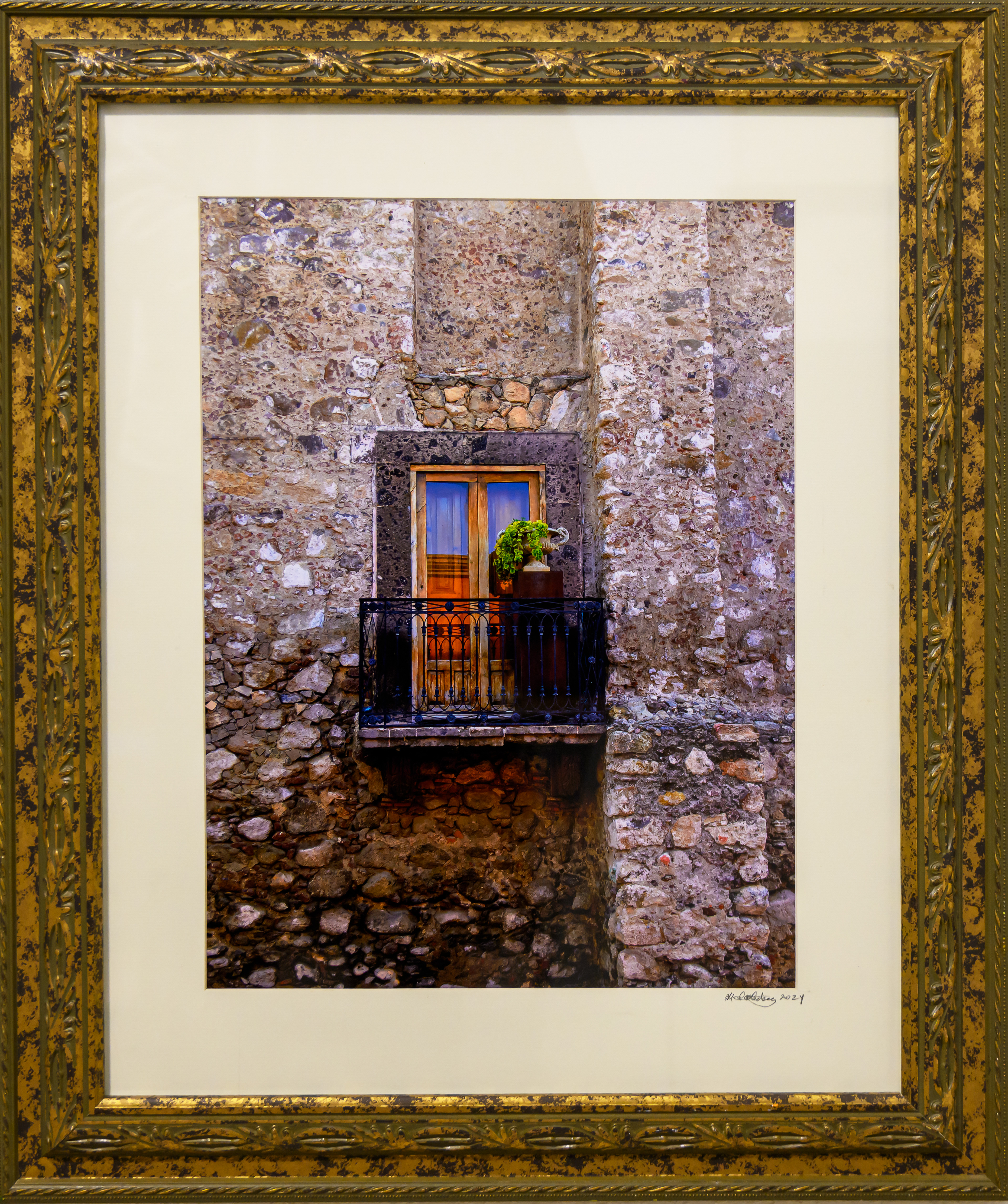 Balcony on Stone Wall -- San Miguel de Allende