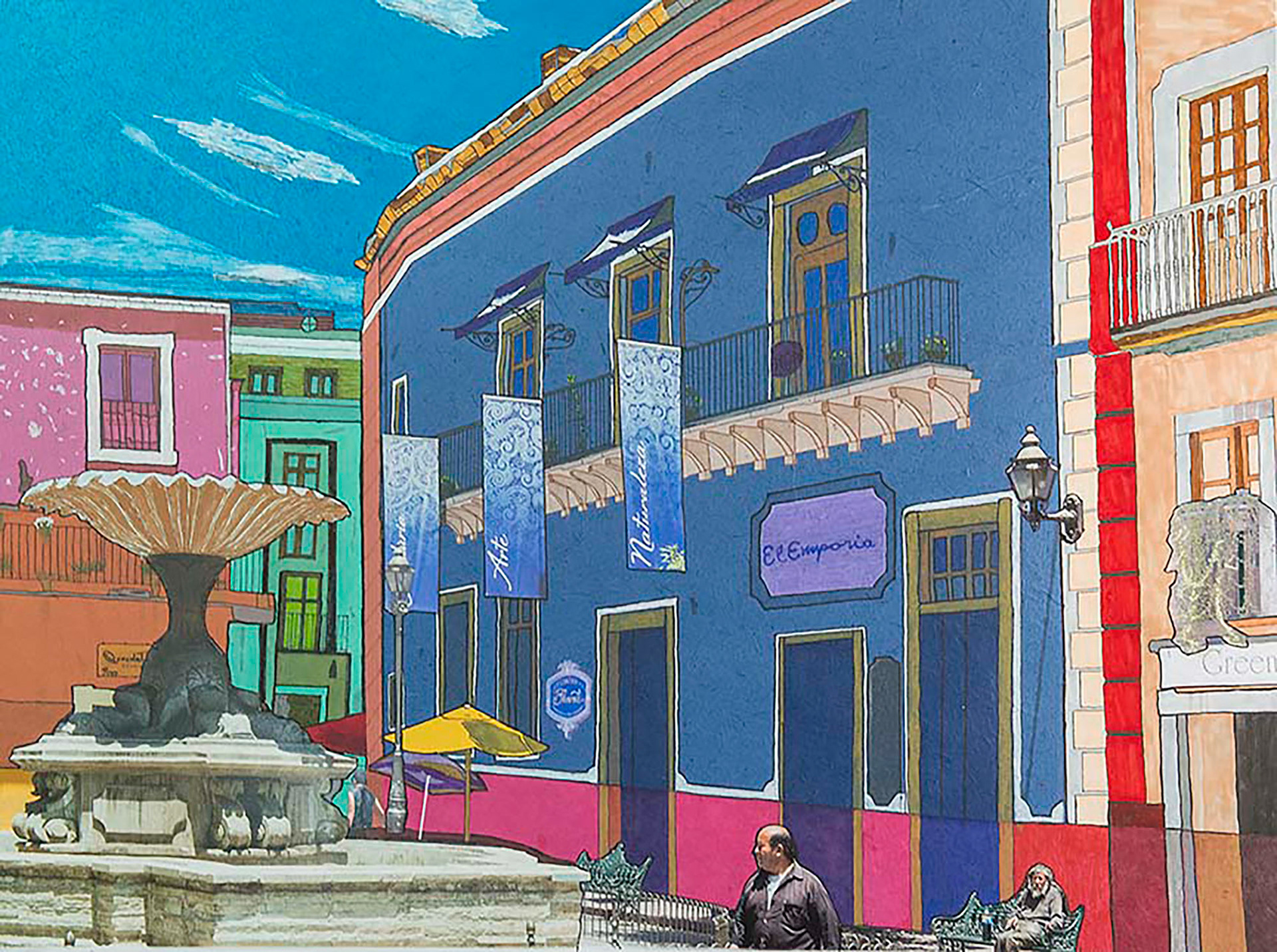 Square in Guanajuato Mexico