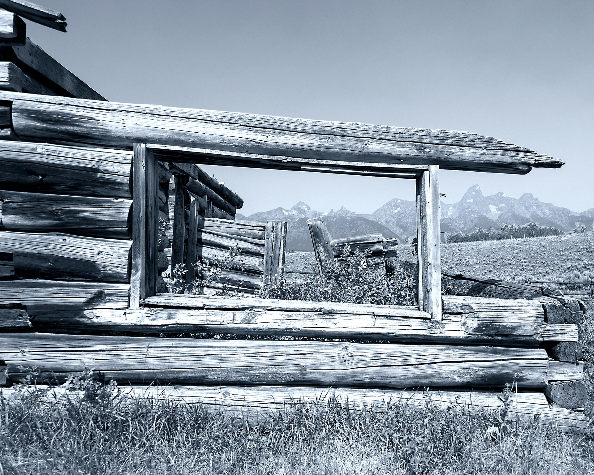 Grand Tetons through Old House