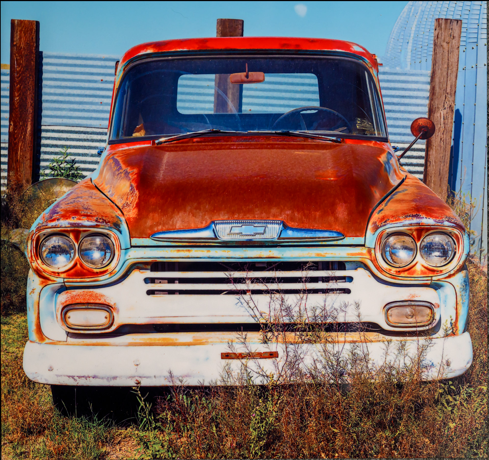 Maurice Leatherbury-Orange Truck - Marfa