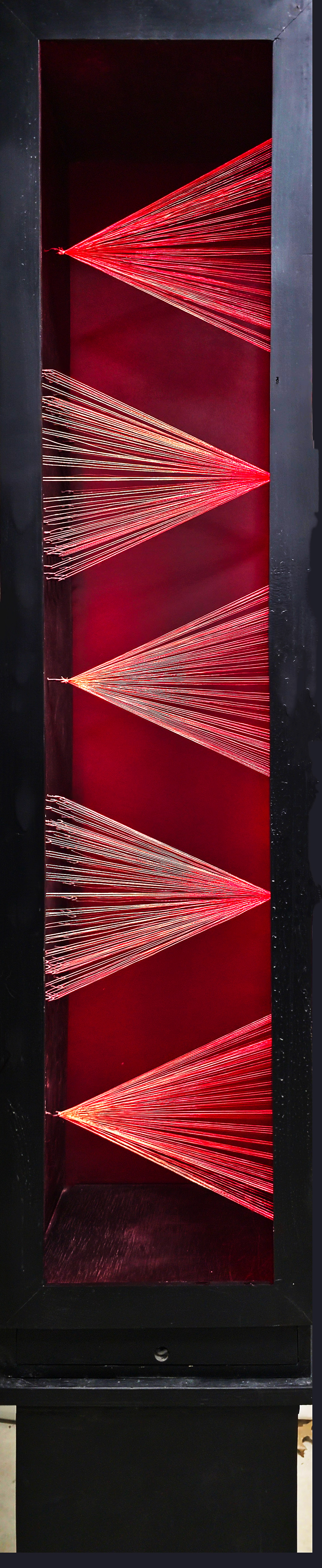 Sculpture (red) 71" H X 11" W X 10-1/2" D