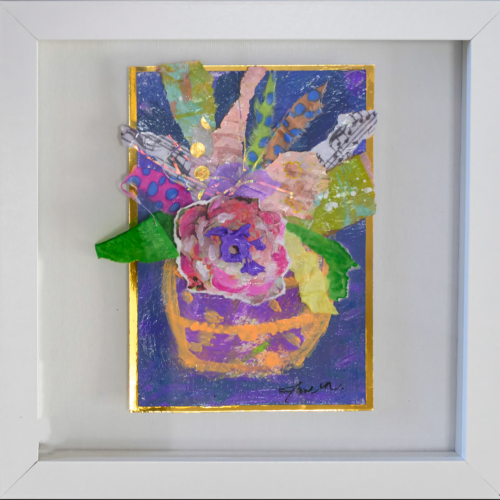 Jane Neuenschwander-Floral Collage-SOLD