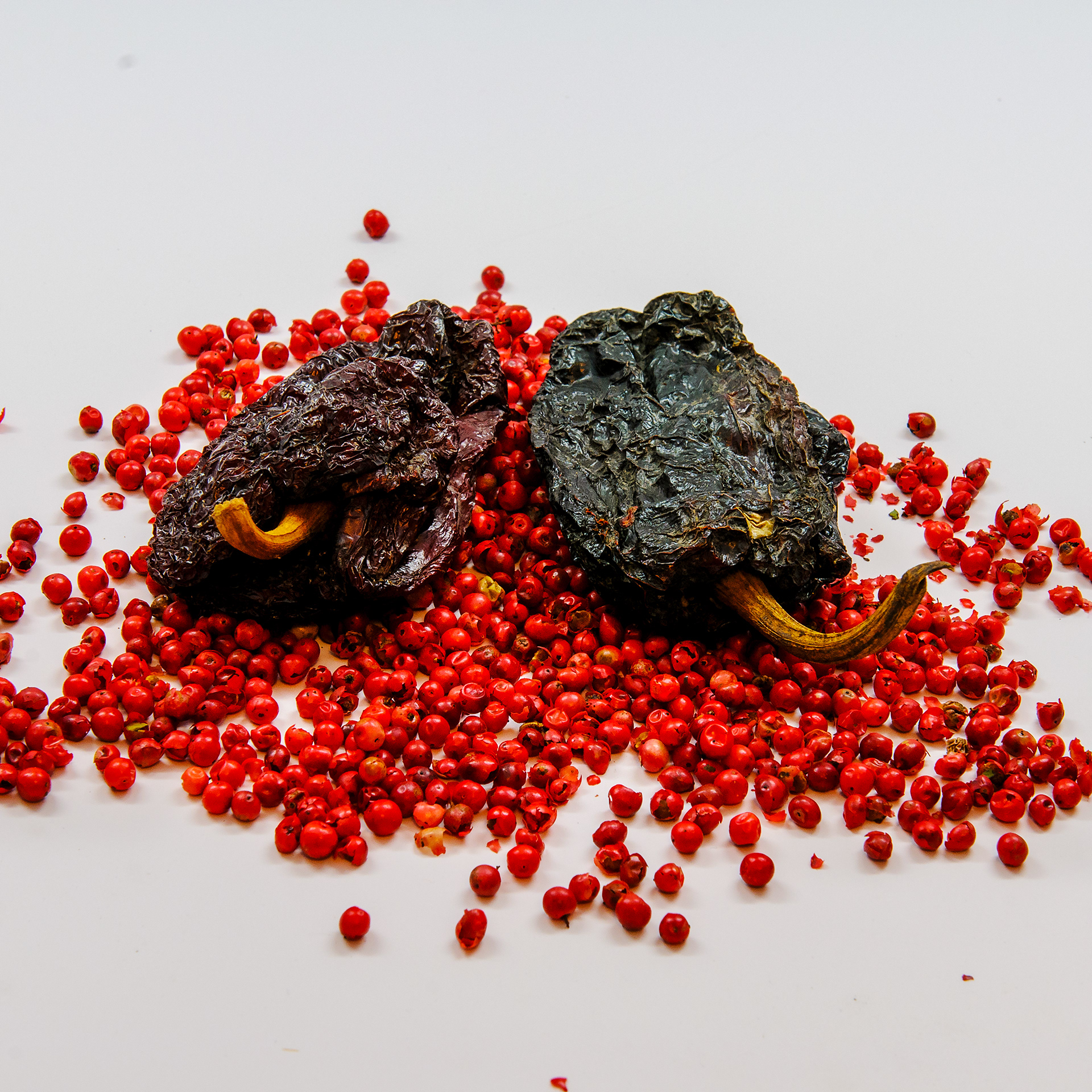 Ancho Peppers on Red Pepper Berries